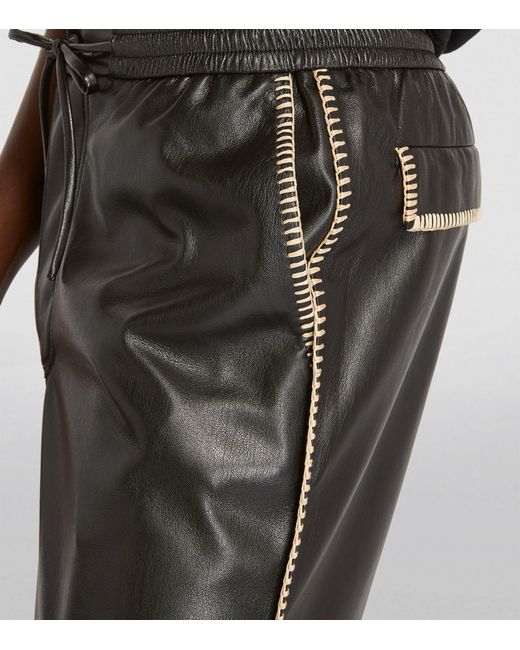 Nanushka Gray Faux Leather Ceron Trousers for men