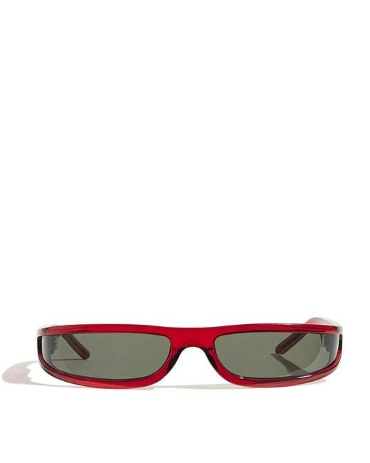 Rick Owens Pink Fog Rectangular Sunglasses for men