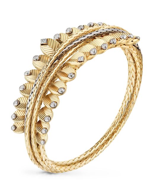 Cartier Metallic And Diamond Grain De Café Bracelet