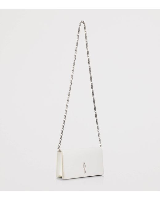 Christian Louboutin White Bettina Patent Leather Clutch Bag