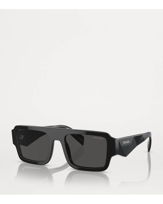 Prada Black Acetate Symbole Sunglasses for men