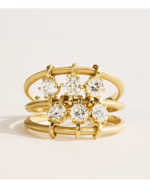 Jade Trau Metallic And Diamond Penelope Ring