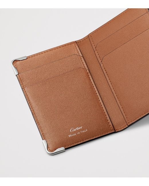 Cartier Brown Leather Must De Card Holder for men