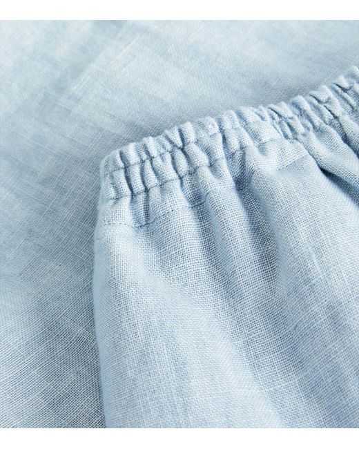 Eskandar Blue Linen Japanese Trousers