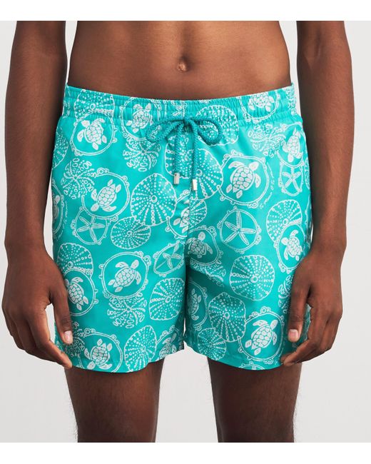 Vilebrequin Blue Turtle Print Moorea Swim Shorts for men