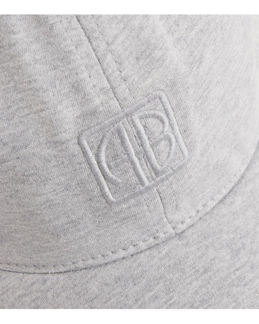 Anine Bing Gray Embroidered Jeremy Baseball Cap