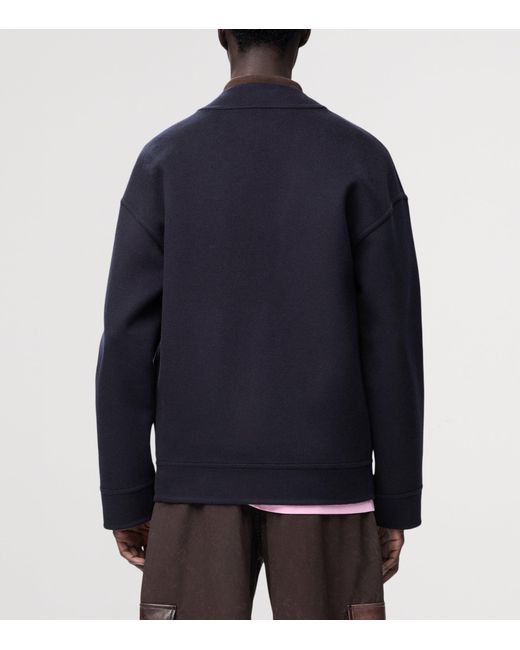 Loewe Blue Wool-Cashmere-Blend Cardigan for men