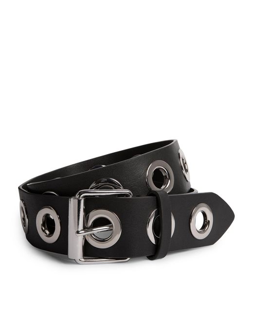AllSaints Denim Leather Dani Eyelet 