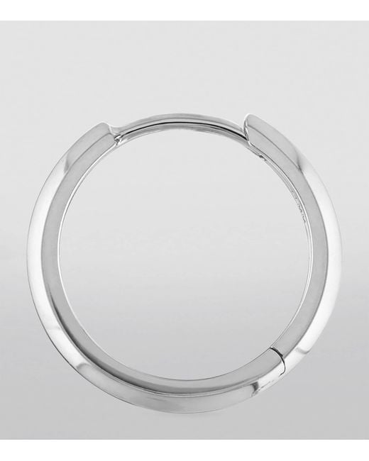 Maria Tash White Faceted Metal Vertex Single Hoop Earring