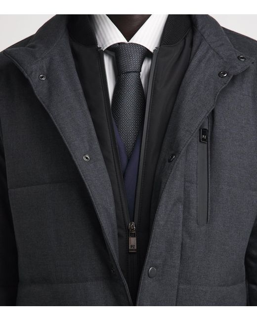 Pal Zileri Blue Padded Jacket for men