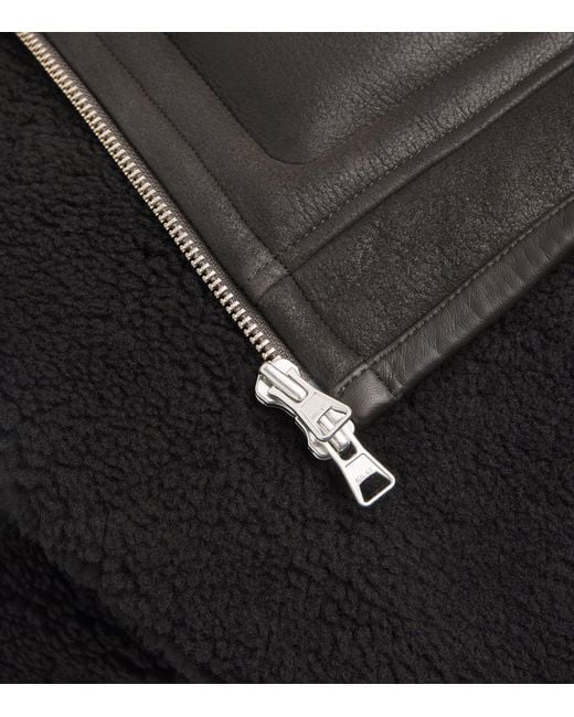 NN07 Black Shearling Atkinson Jacket for men