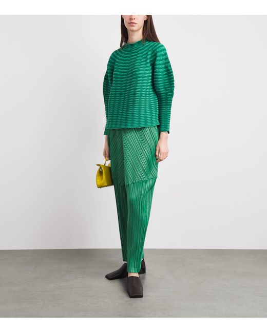 Pleats Please Issey Miyake Green Thicker Bottoms 2 Trousers