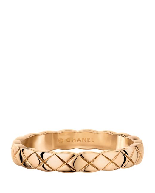 Chanel Natural Beige Gold Coco Crush Ring