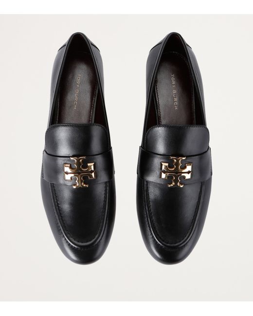 Tory Burch Black Leather Eleanor Loafers