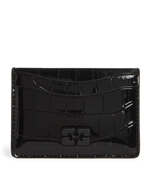 GANNI Red Bou Card Holder Grained