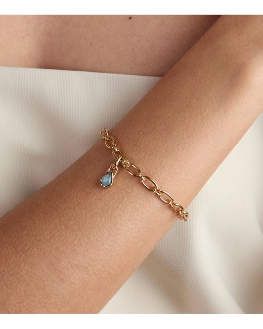Astrid & Miyu Blue Plated March Birthstone Charm