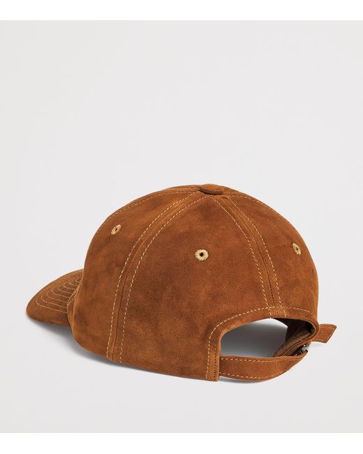 Claudie Pierlot Brown Suede Logo Baseball Cap