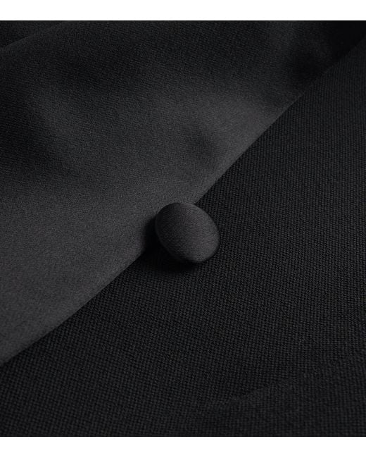 Emporio Armani Black Virgin Wool Double-Breasted Coat for men