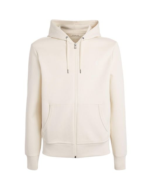 Polo Ralph Lauren White Cotton Zip-Up Hoodie for men