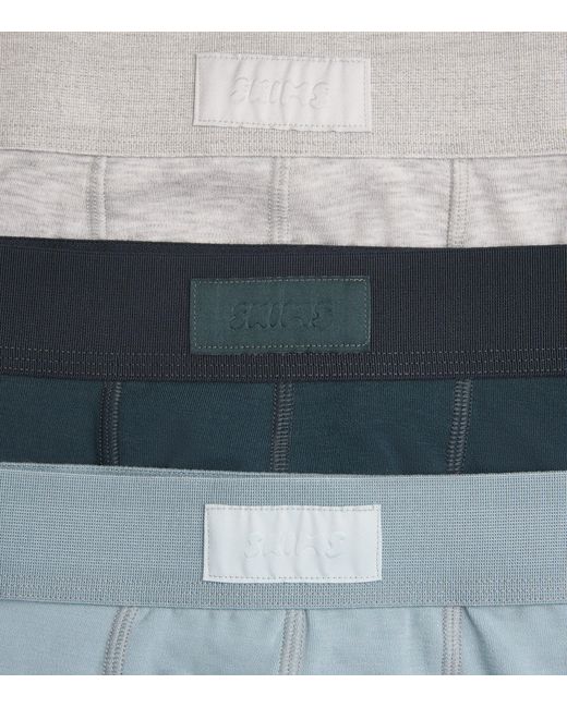 Skims Blue Stretch-Jersey Boxer Briefs for men