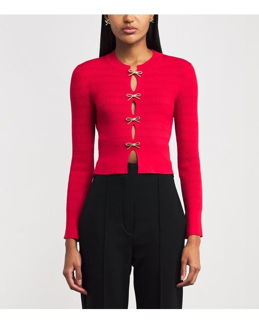Claudie Pierlot Red Embellished Sweater