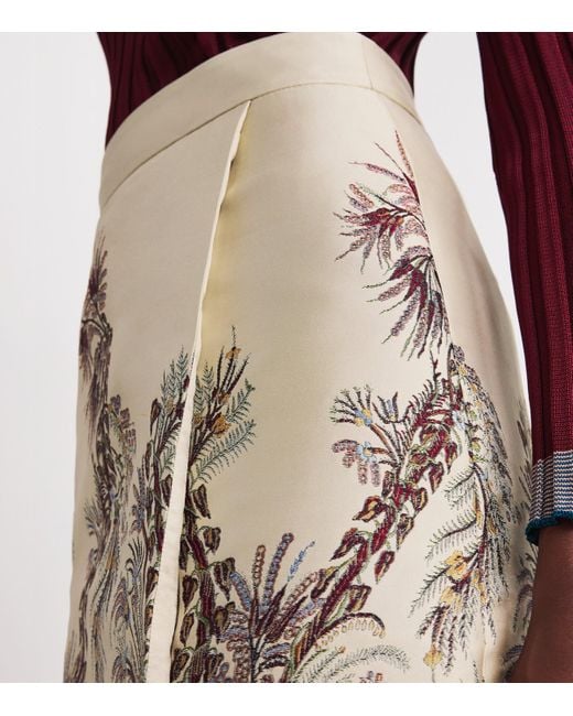 Etro Natural Fil Coupé Paisley Midi Skirt