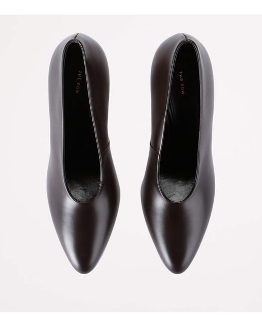 The Row Black Prudens Leather Pumps 90