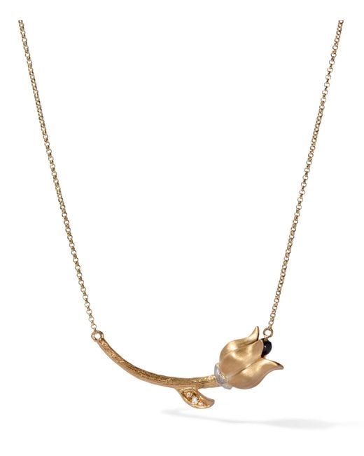 Annoushka Metallic And Spinel Tulips Chain Necklace