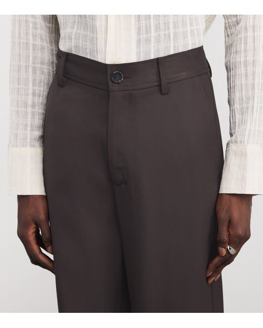 Séfr Gray Twill Richie Tailored Trousers for men