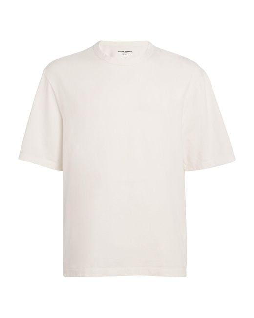 Officine Generale White Cotton T-shirt for men