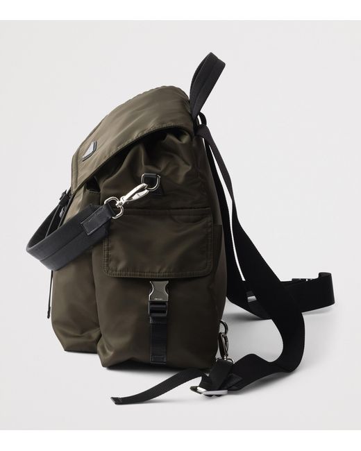 Prada Black Re-Nylon And Leather Explore Backpack for men