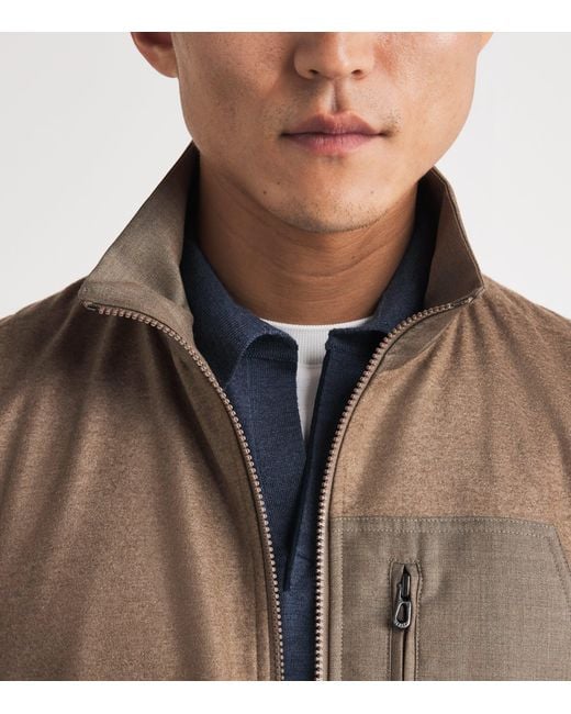 Sease Brown Virgin Wool-Cashmere Explorer Gilet for men