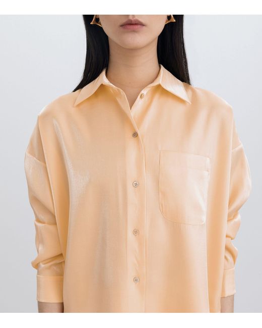 Aeron Yellow Satin Magnolia Shirt
