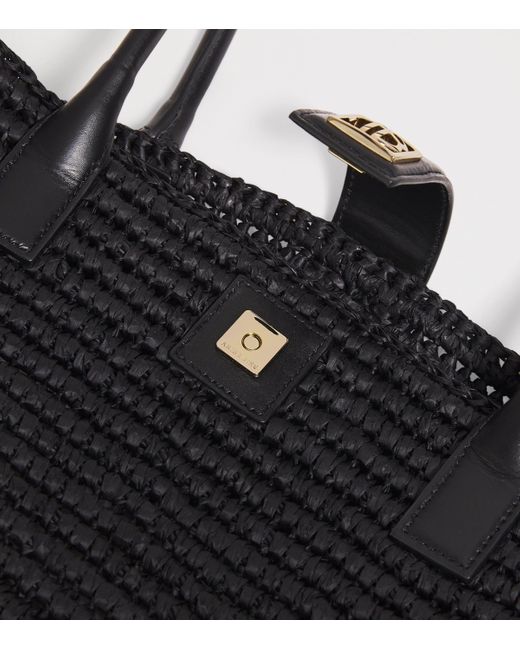 Anine Bing Black Monogram Lou Tote Bag