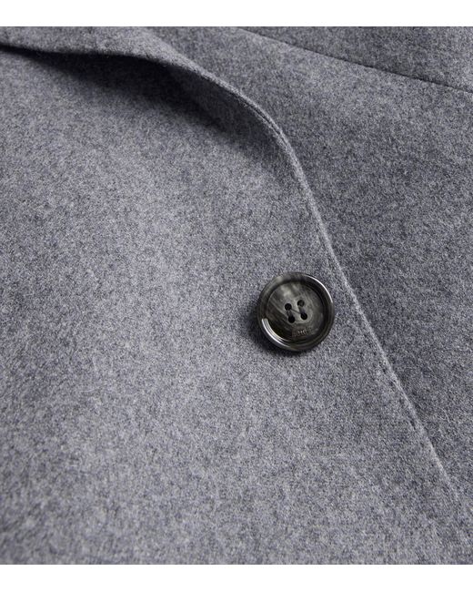 AMI Gray Wool Oversized Blazer for men