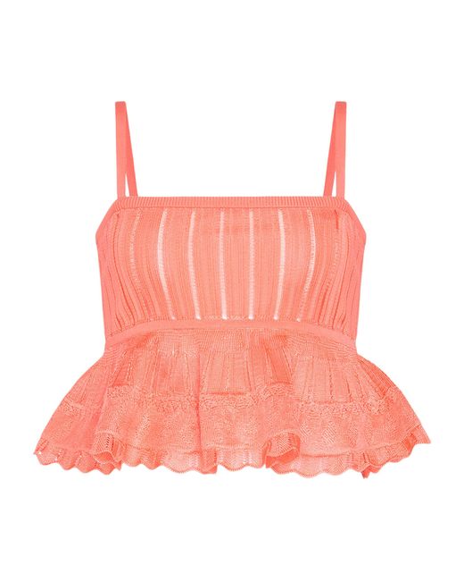 Alaïa Pink Crinoline Crop Top