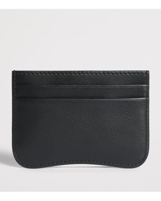 AMI Black Grained Leather Paris Card Holder for men