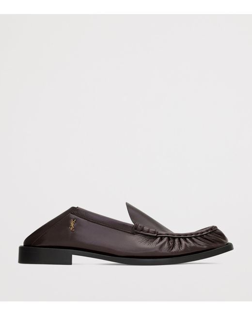 Saint Laurent Brown Calfskin Theobald Loafers for men