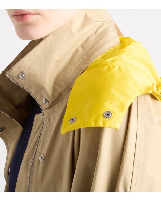 Prada Natural Cotton Belted Trench Coat