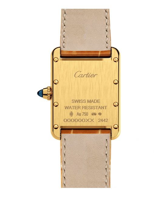 Cartier White Yellow Gold Tank Louis Watch 22mm
