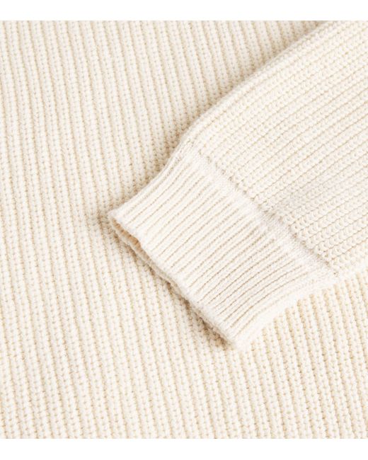 Stone Island White Recycled Cotton Crew-Neck Sweater for men