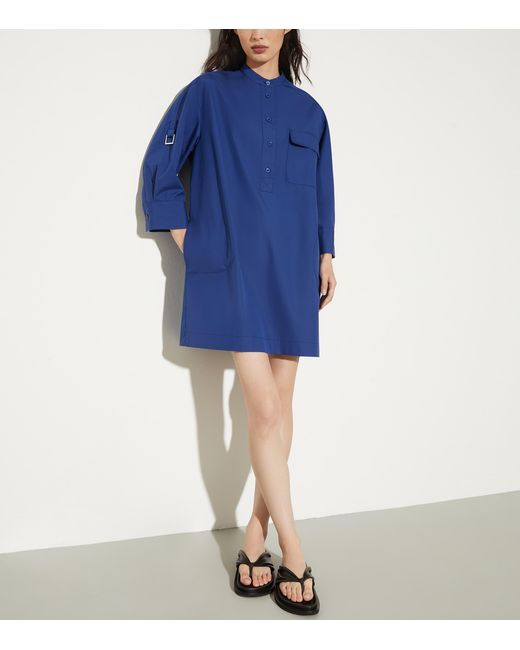 MAX&Co. Blue Cotton Mini Dress