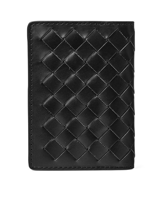 Aspinal Black Leather Double Fold Card Holder