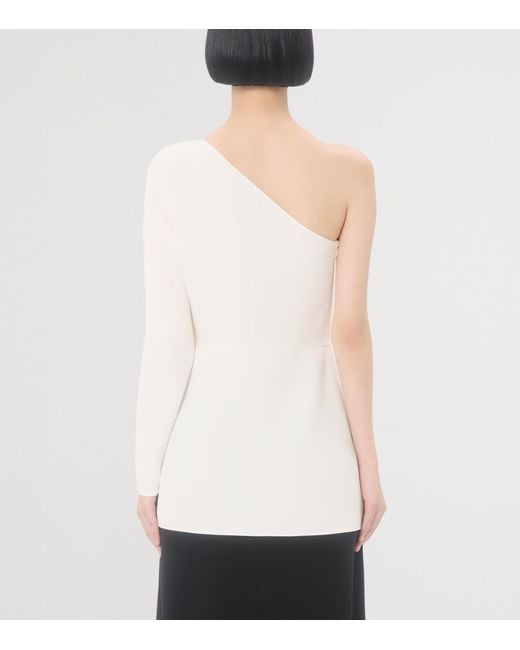 Valentino White Silk Asymmetric Top
