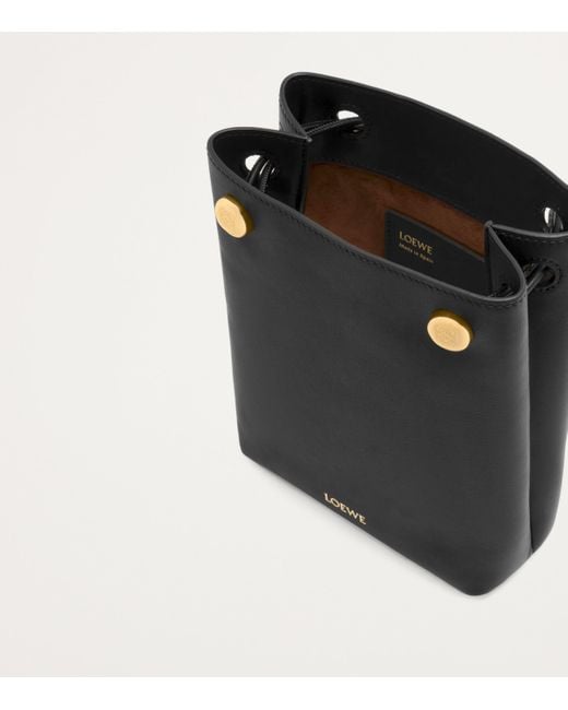 Loewe Black Leather Pebble Cross-Body Bag