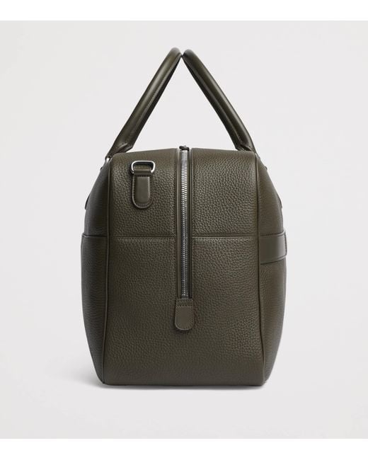 Carl Friedrik Black Leather Granville Duffle Bag for men