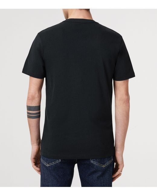 AllSaints Black Organic Cotton Brace T-Shirt for men