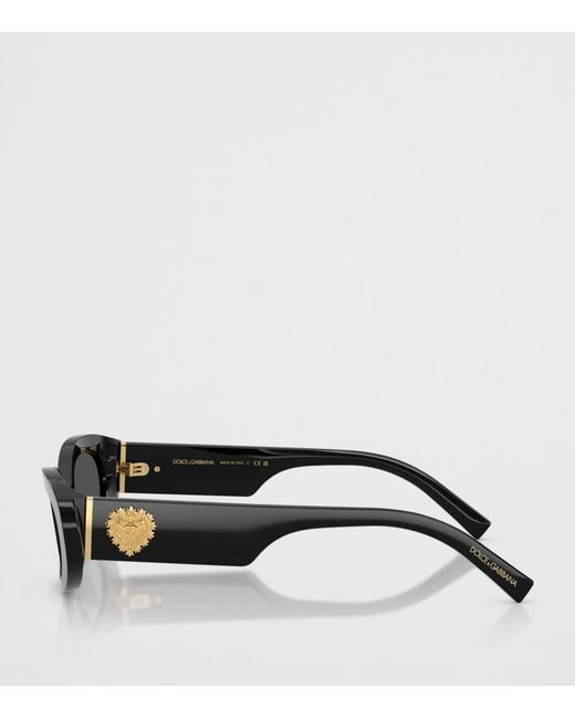 Dolce & Gabbana Black Oval Sunglasses