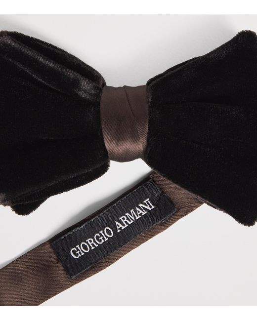 Giorgio Armani Black Silk Pre-Tied Bowtie for men