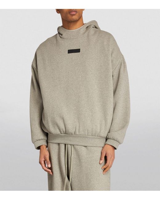 Fear Of God Gray Logo-patch Hoodie for men